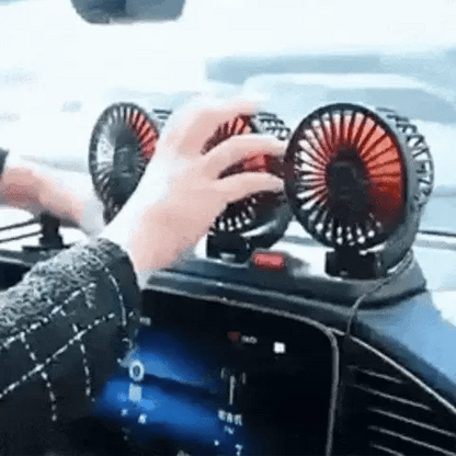 ❄️ VENTILADOR TRIPLE 12V 360°- FRÍO AL INSTANTE PARA TU AUTO 🚗🔥