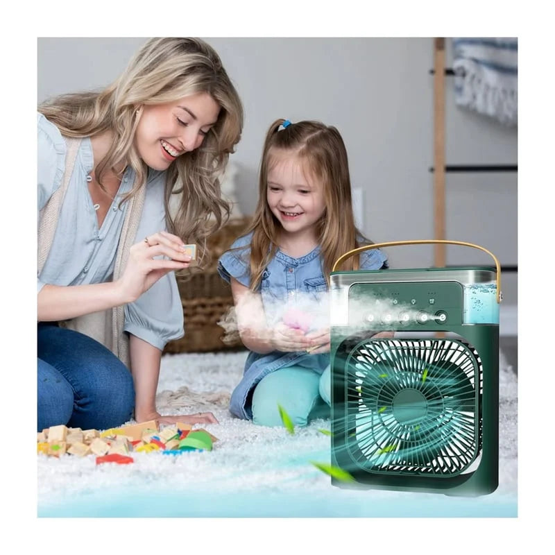 MINI VENTILADOR LUZ LED 3 EN 1